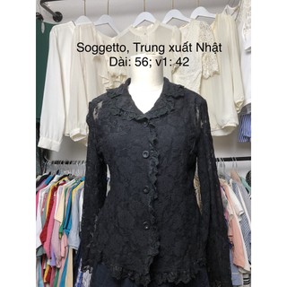 Áo sơ mi si tuyển 2hand ren đen