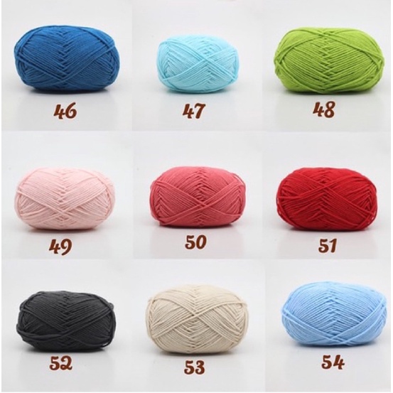 Len milk cotton 50g mác đen  - Phụ kiện làm đồ handmade