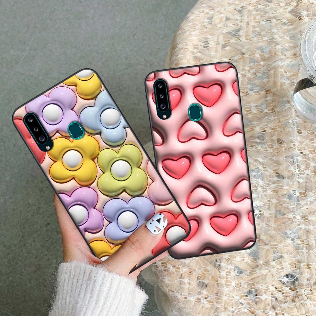 Ốp lưng Samsung A20s in hình trái tim gấu hoa vịt thỏ siêu đáng yêu, ốp rẻ đẹp