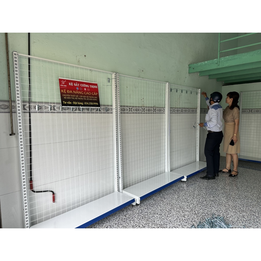 Kệ lưới móc treo  tặng thêm 15 móc treo 15cm