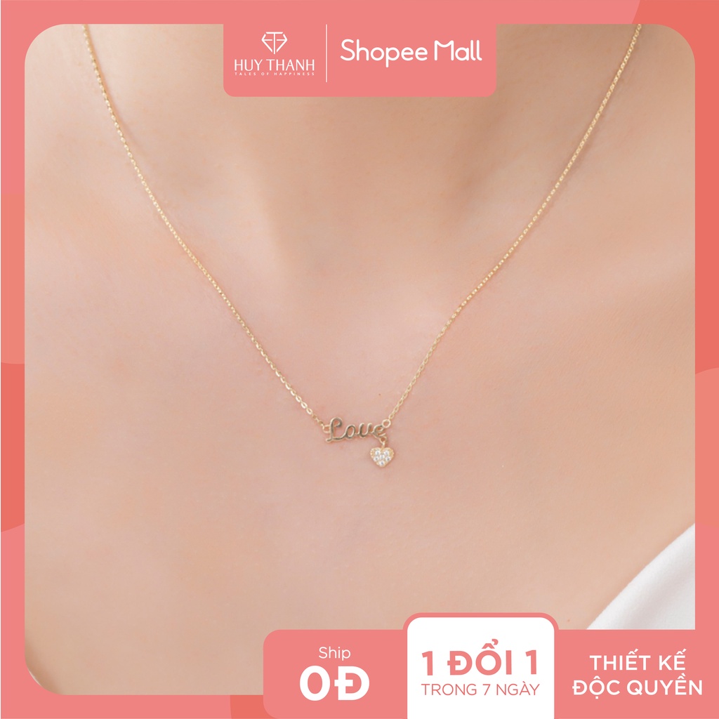 Dây chuyền vàng 14k DCMAMD521 Huy Thanh Jewelry