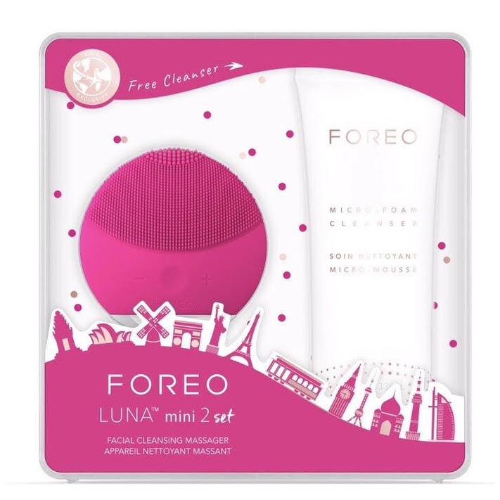 Foreo Luna Mini 2 Set Máy Rửa Mặt Fuchsia/ Pearl Pink