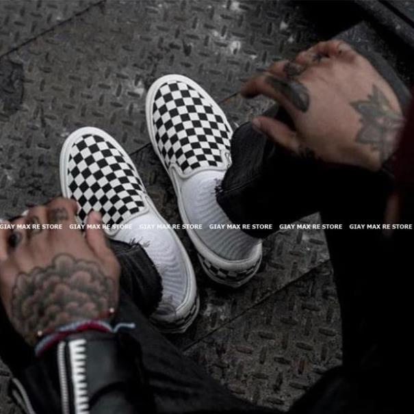 Giày Sneaker 𝐕𝐀𝐍𝐒 Slipon Caro Vault , 𝐕𝐀𝐍𝐒 Vault Old Skool Đen Cực Hot Nam Nữ Full Box