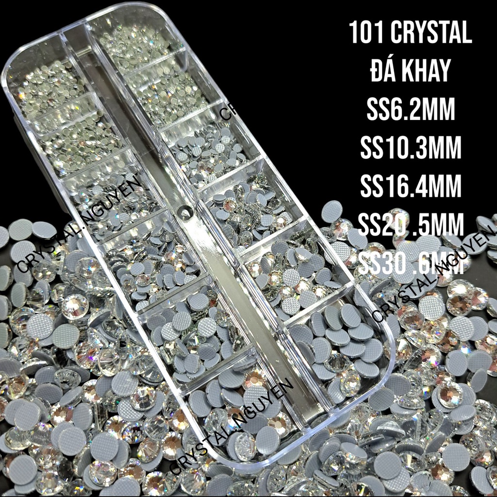 ĐÁ NAIL KHAY 101 CRYSTAL MÀU TRẮNG & ĐÁ LẺ SIZE