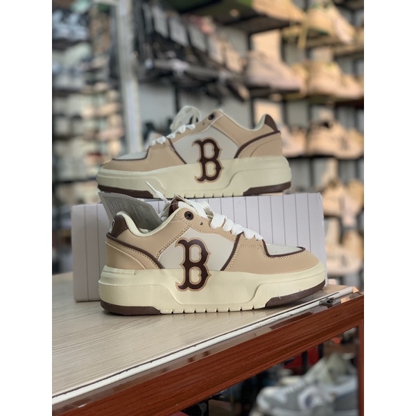 Giày Thể Thao MLB Chunky Liner chữ B nâu , giày MLB Liner BOSTON chữ B Đế nâu SC Trung đế siêu nhẹ -