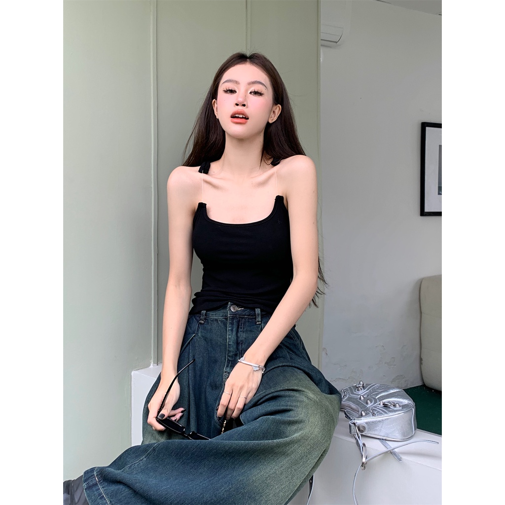 Lalisas Áo Hai Dây Vô Hình Thời Trang Hàn Quốc Quyến Rũ Cho Nữ