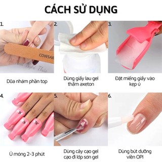 Kẹp ủ phá gel móng tay set 10 chiếc Nghi Thảo
