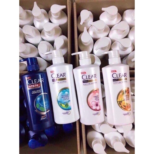 Dầu gội clear men 450ml, tinh chất bạc hà mềm mượt sảng khoái dài lâu