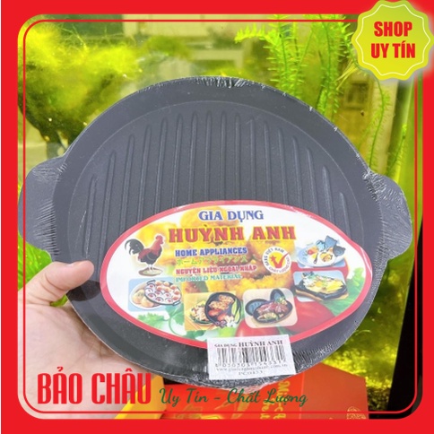 Chảo nướng thịt Chống Dính nướng HUỲNH ANH - chảo gang làm bò sốt hàu HUỲNH ANH tiện dụng