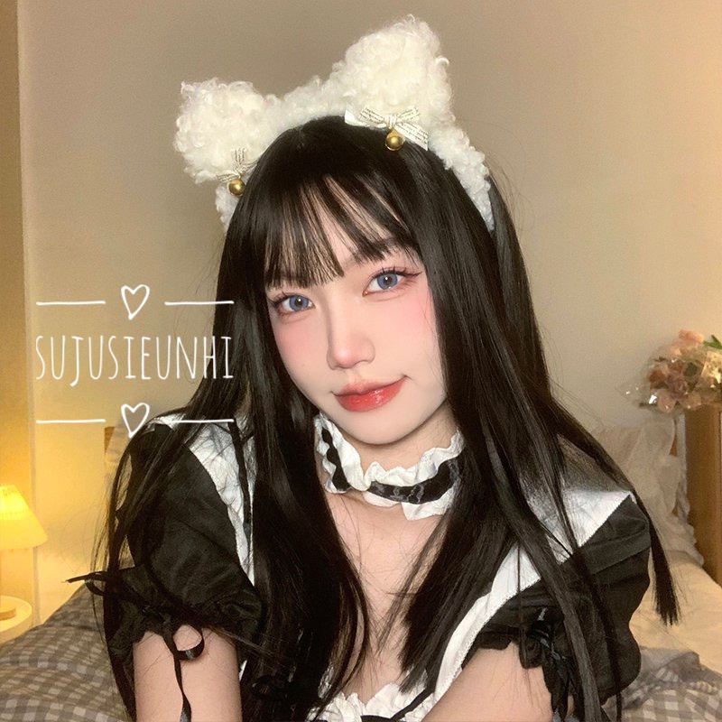 (4 màu) bờm tóc/ băng đô cài đầu tai gấu lông xù xinh xắn dễ thương