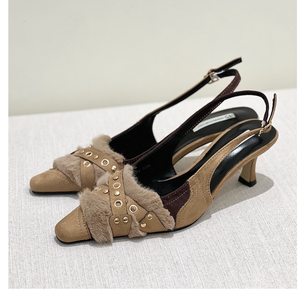 Sandal Cao Gót Mũi Nhọn Thiết Kế Mới Thời Trang Mùa Xuân 2023 Dành Cho Nữ