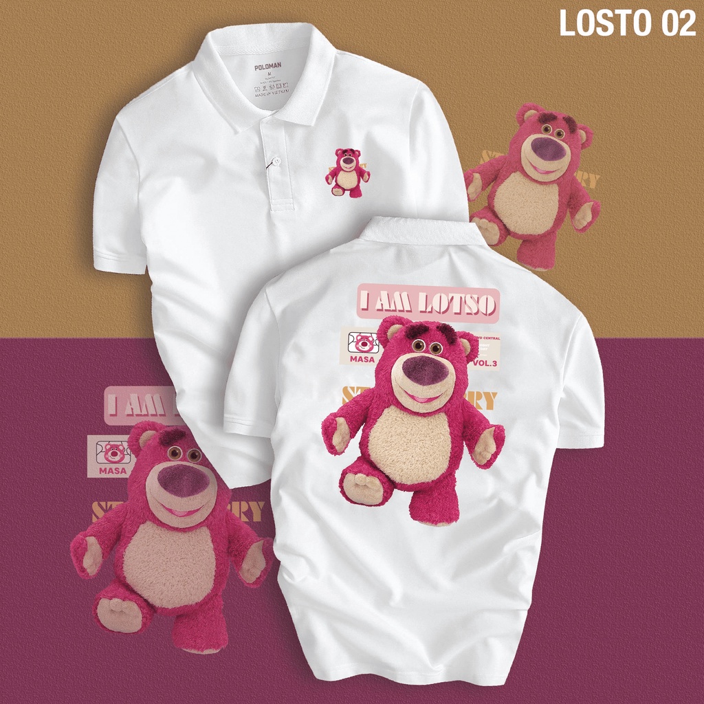 Áo Thun Polo Nam Nữ Lotso Cực Hot Chất Cao Cấp Chuẩn Form