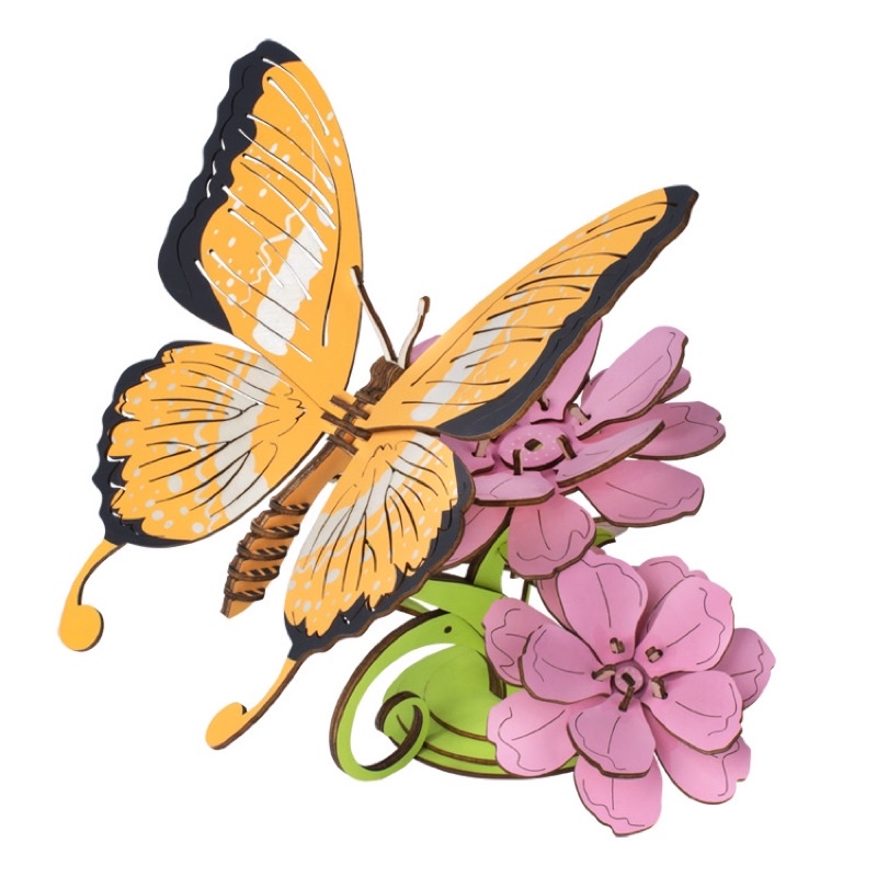 Mô hình đồ chơi lắp ghép bằng gỗ Butterfly xinh 80 mảnh