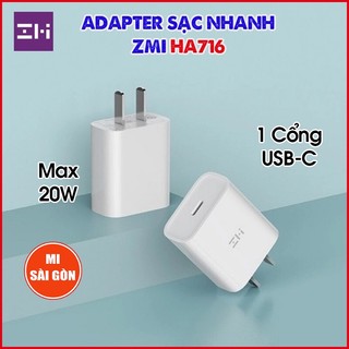 Củ sạc nhanh pd 20w zmi ha716.