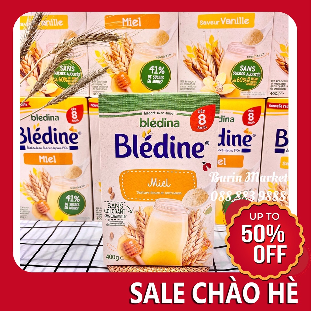 Bột lắc pha sữa Bledina Pháp 400g, bột lắc sữa Bledina ăn dặm cho bé từ 6 tháng tuổi - Burin Market