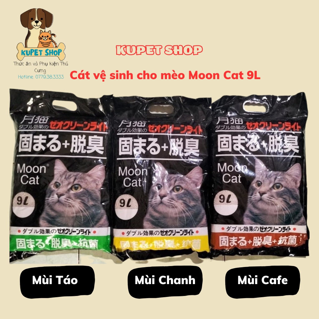 Cát vệ sinh cho mèo nhật đen MoonCat 9L -KuPetShop
