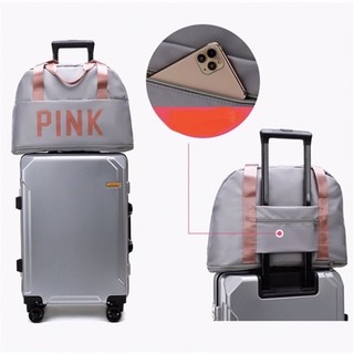 Túi du lịch Pink Cỡ Lớn Chống Thấm Nước 2 Tầng Gấp Gọn