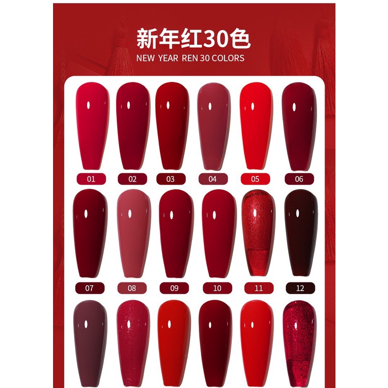 Sơn Gel AS Chai Xanh CAO CẤP Mới 2023 Mã FRS | 15ML Tông đỏ