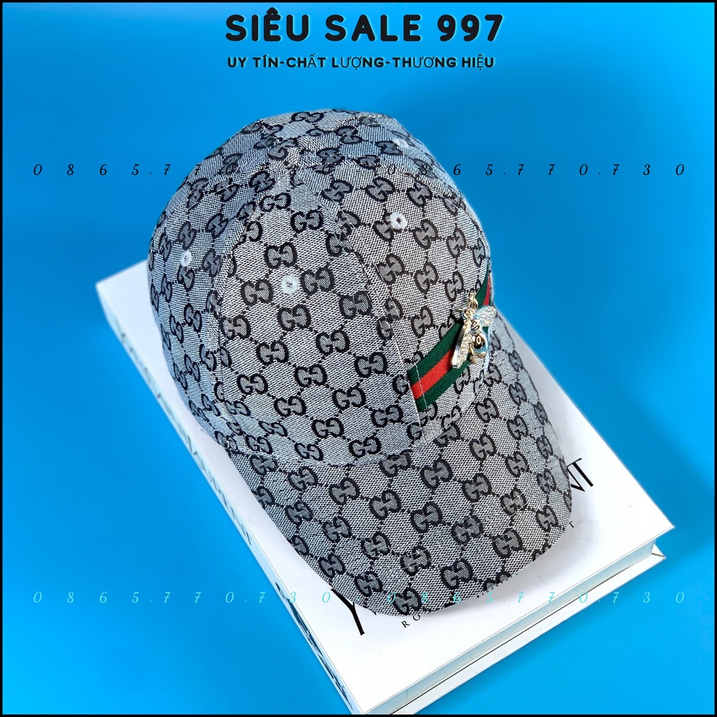 NÓN KẾT ĐÍNH LOGO ONG 4 MÀU VẢI DÀY FULL TEM MÁC G-C CAO CẤP