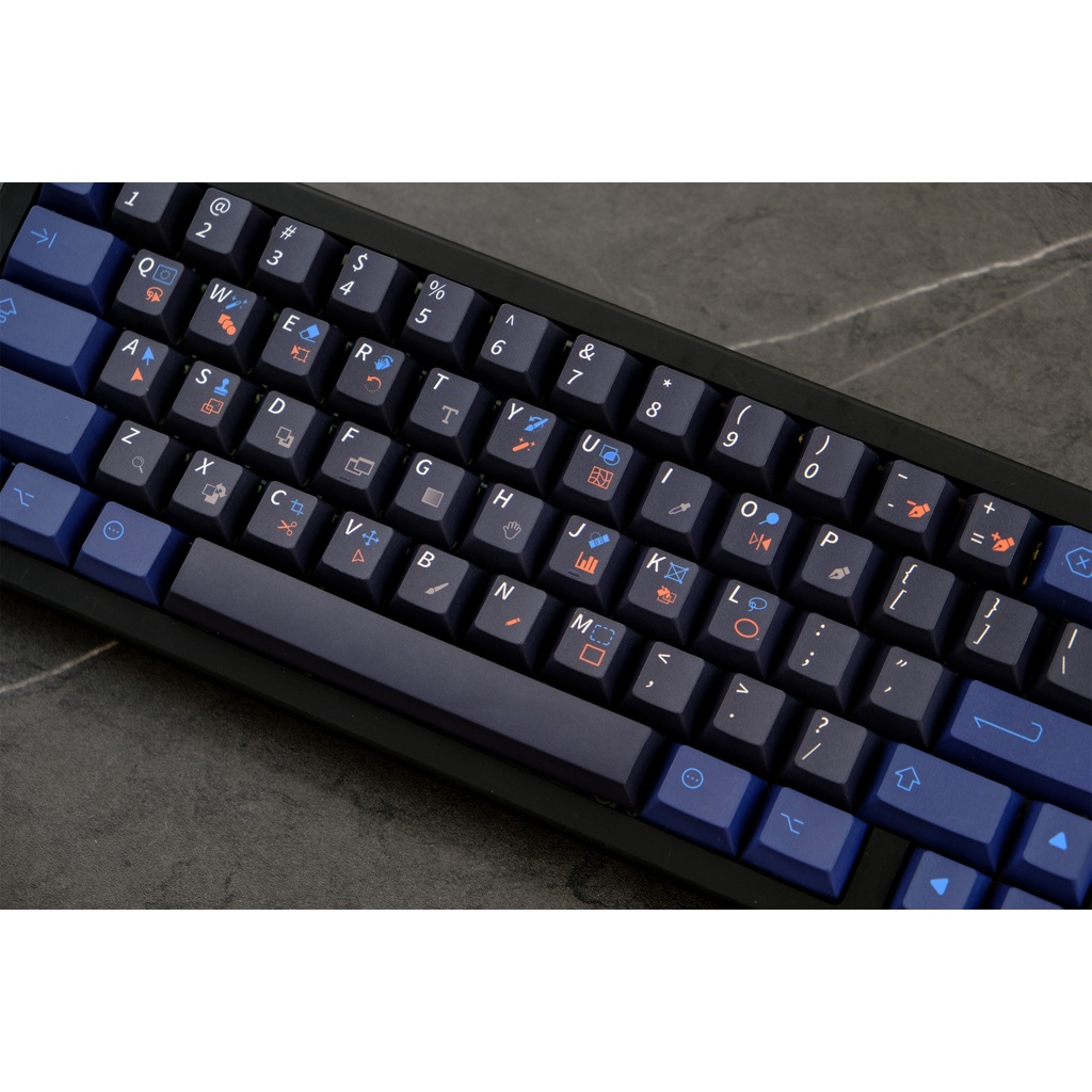 GMK Keycap PS, 129 Phím Keycaps PBT Cherry Profile Dye-SUB Cá Nhân Hóa GMK PHOTOSHOP Keycaps Cho Bàn Phím Cơ