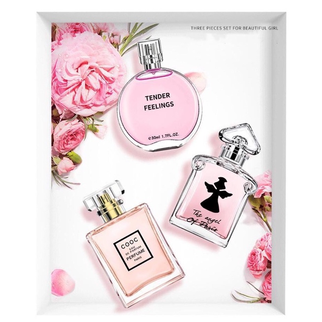 Quà Tặng Set 3 Chai Nước Hoa Cao Cấp Buttery Girl Hương Thơm Nhẹ Nhàng, Cuốn Hút, Ngọt Ngào