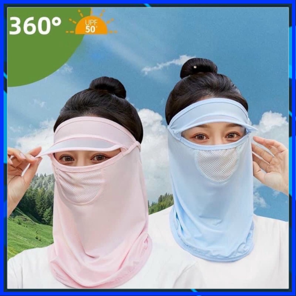 [Tổng Kho] Mũ ,nón chống nắng mũ lưỡi trai kèm khăn che mặt bảo vệ khỏi nắng
