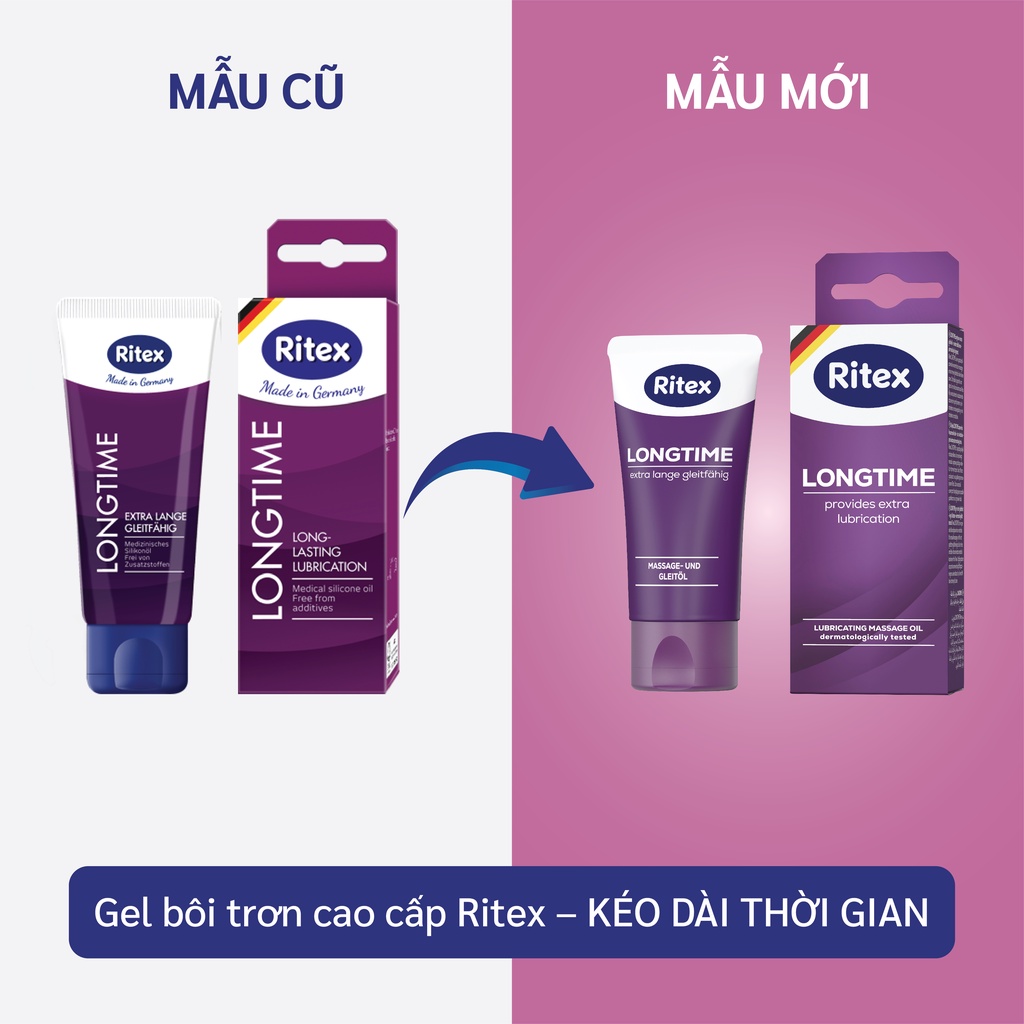 Gel bôi trơn kéo dài thời gian Ritex Longtime 50ml/chai