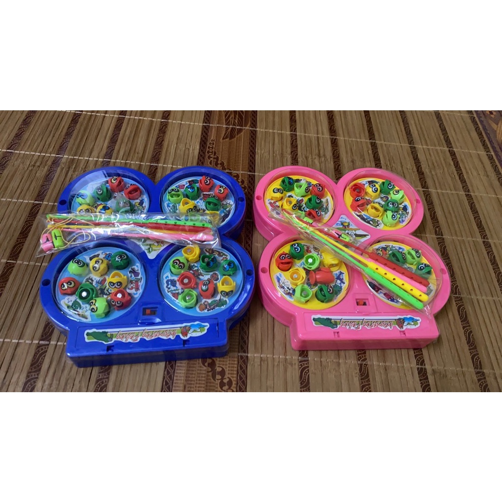 Đồ Chơi Câu Cá Cho Bé 2 Cần 15 Con Cá Chạy Pin