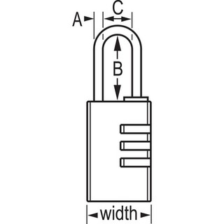 [Hỏa tốc HCM] Ổ khóa vali Master Lock 620 EURD rộng 20mm - MSOFT