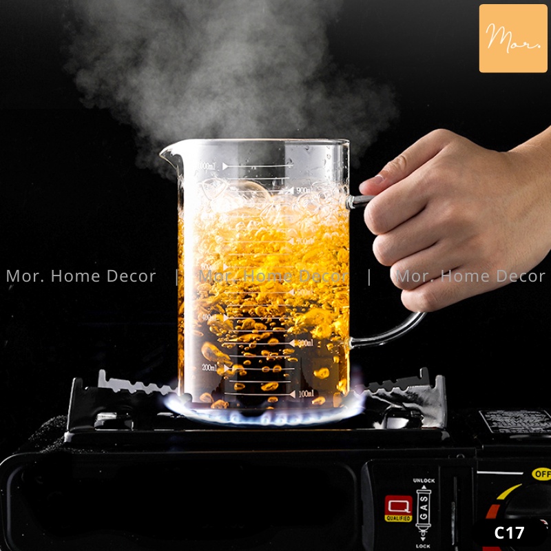 Ca đong thủy tinh có vạch chia dung tích