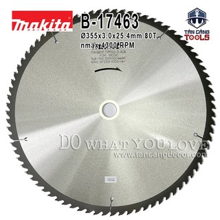 Lưỡi cưa gỗ hợp kim 355 x 25.4 mm x 80t makita b-17463
