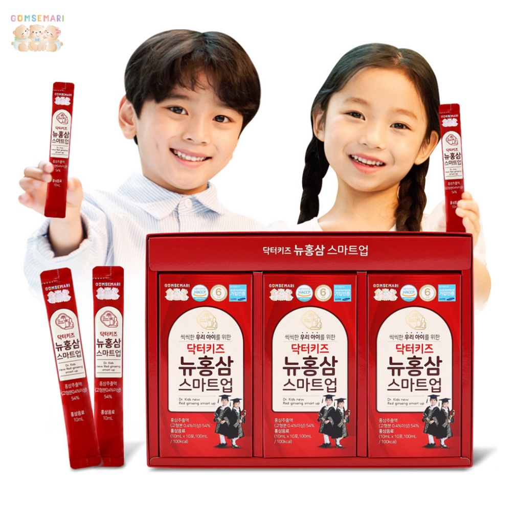 Nước Uống Hồng Sâm Cao Cấp Ba Con Gấu Hàn Quốc Dr.Kids New Red Ginseng Smart Up Cho Bé - Viko Home