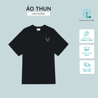Áo thun thêu Logo Linh Dương 100% cotton 250gsm - Quang Linh Store