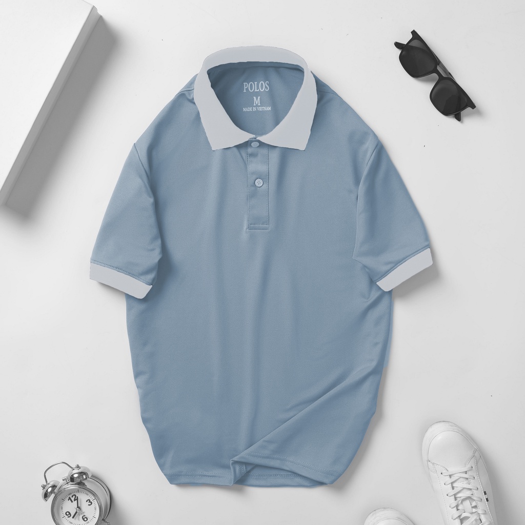 - Áo thun POLO nam vải cá sấu CVC cao cấp tay ngắn lịch sự POLOS02
