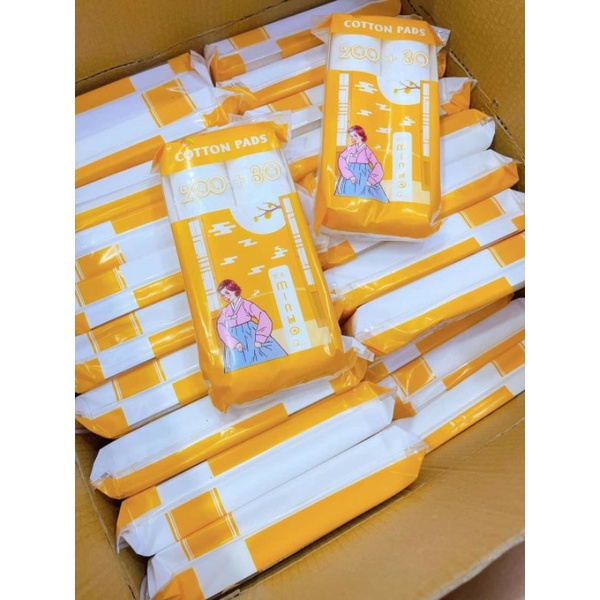 Bông Tẩy Trang MINHO 100% Cotton Pads  bông tẩy trang tròn