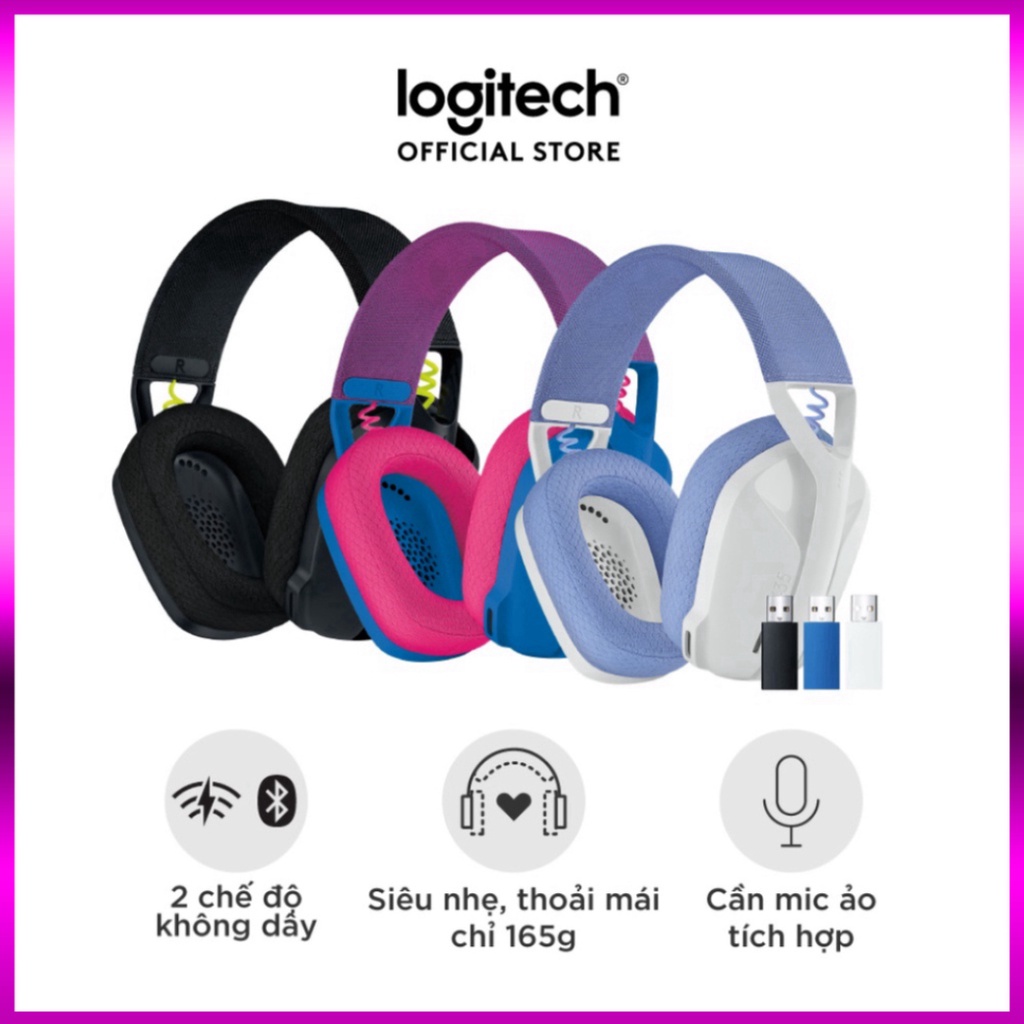 Tai nghe game Bluetooth và Lightspeed Logitech G435–Mic ảo tích hợp, nhẹ, PC/ Mobile/ PS5 - Siêu sale giá tốt