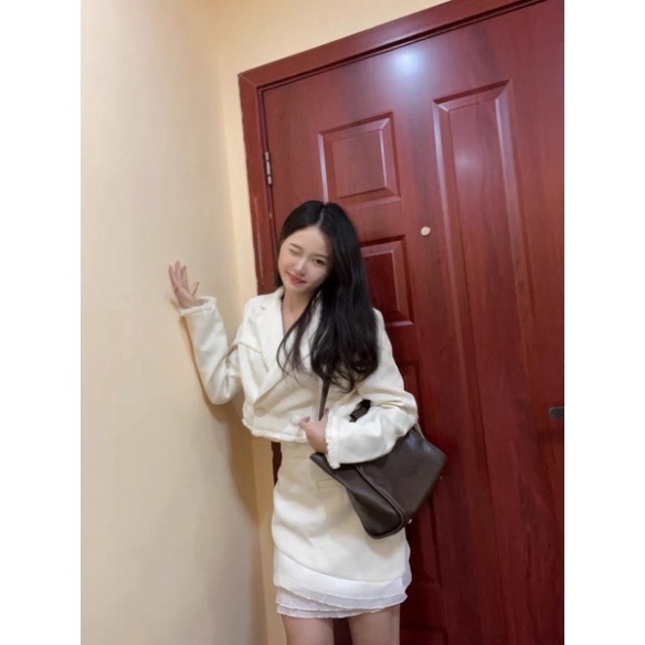 (MộcLan.Hoa) Sét áo Dạ tweed kèm chân váy chữ A hàng cao cấp quảng châu | BigBuy360 - bigbuy360.vn