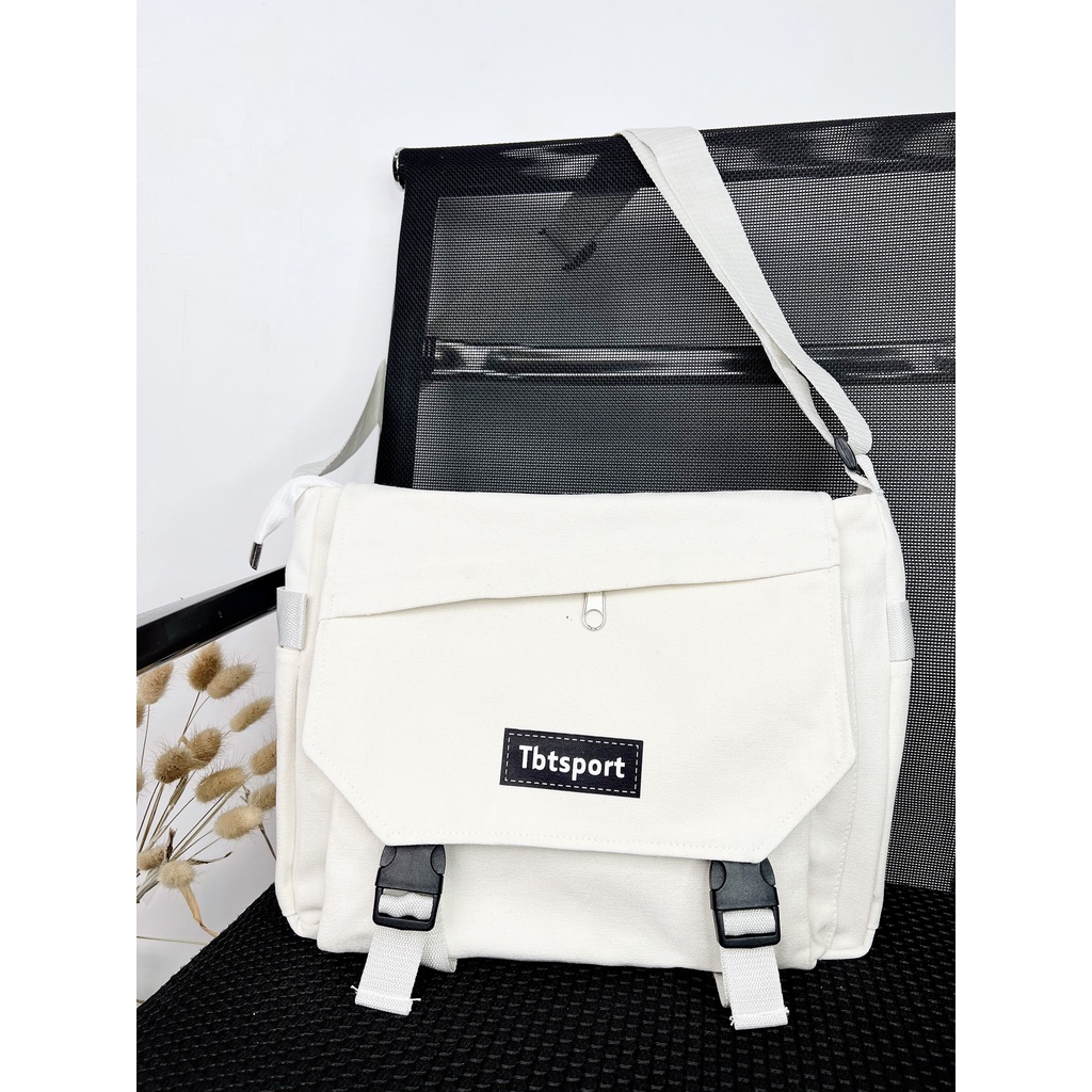 Túi Đeo Chéo Unisex Vải Canvas Phong Cách Hàn Quốc Thời Trang KAYLEE KT 40x30x16cm TCV05