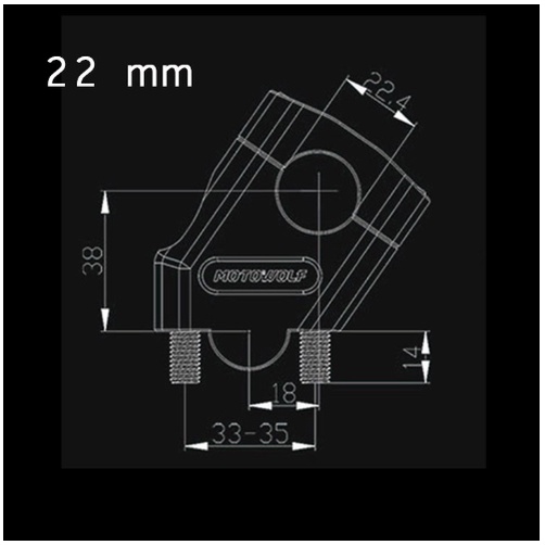 Gù Nâng Chéo Ghi Đông MOTOWOLF 22mm/28mm, Nâng Tay Lái Chống Mỏi Giá 1 Cặp