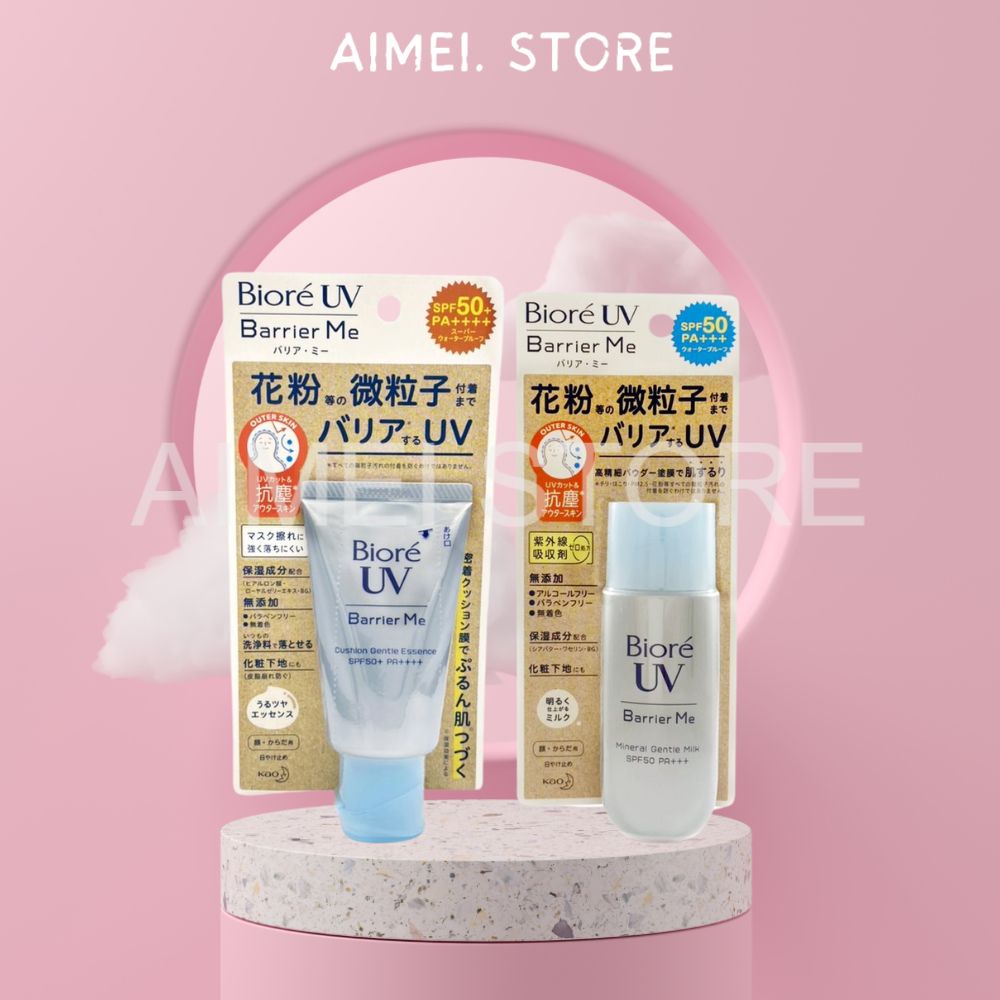 Tinh Chất Chống Nắng Biore UV Barrier Me Cushion Dịu Nhẹ 60g SPF50+ PA++++