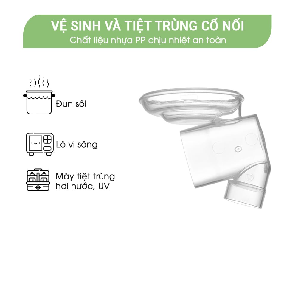 Cổ Nối Máy Hút Sữa Không Dây Mama’s Choice Cloudie, Chất Liệu Nhựa PP An Toàn Cho Mẹ và Bé (1 cái)
