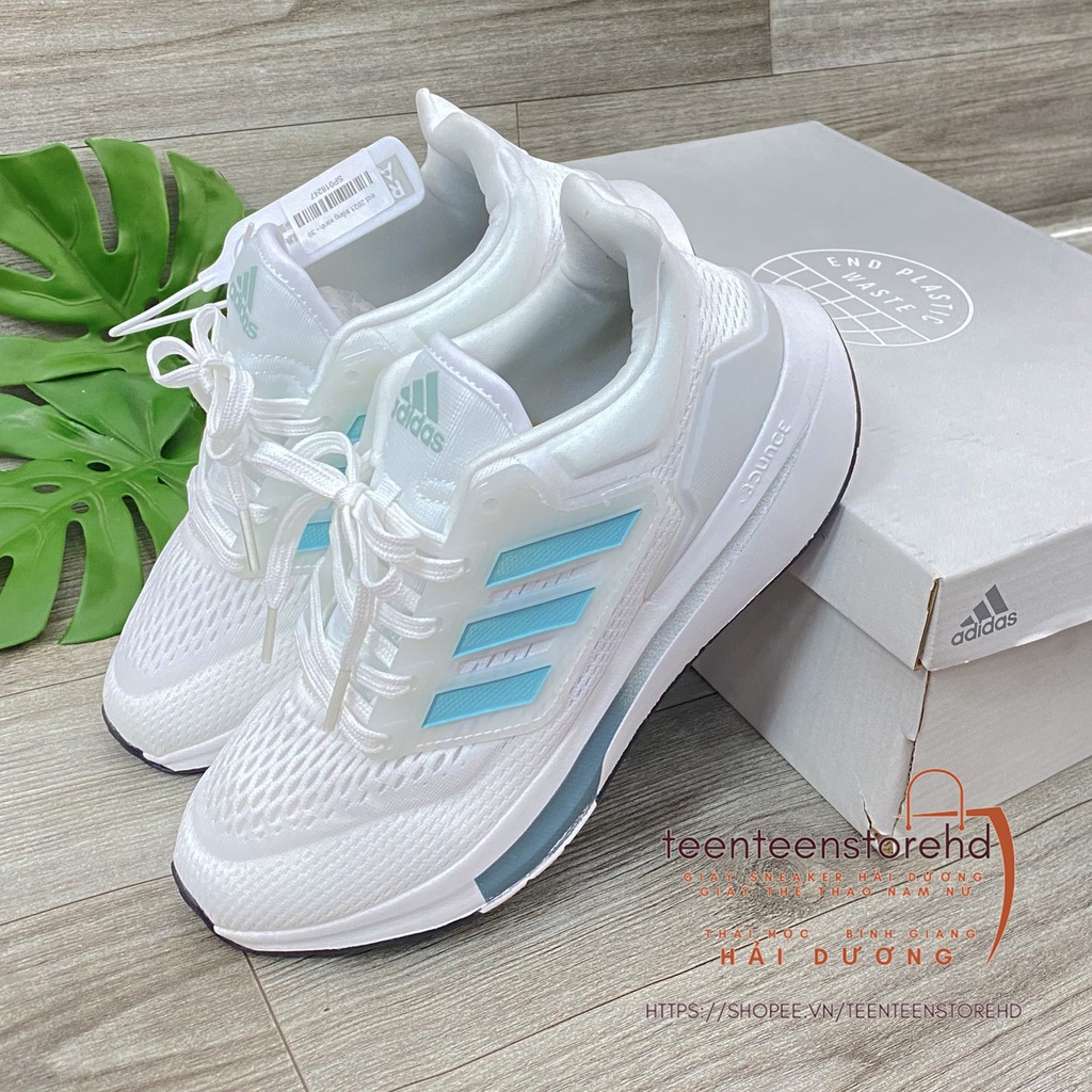 Giày thể thao adidas EQ, Giày nam nữ adidas trắng xanh ngọc. size 36-43