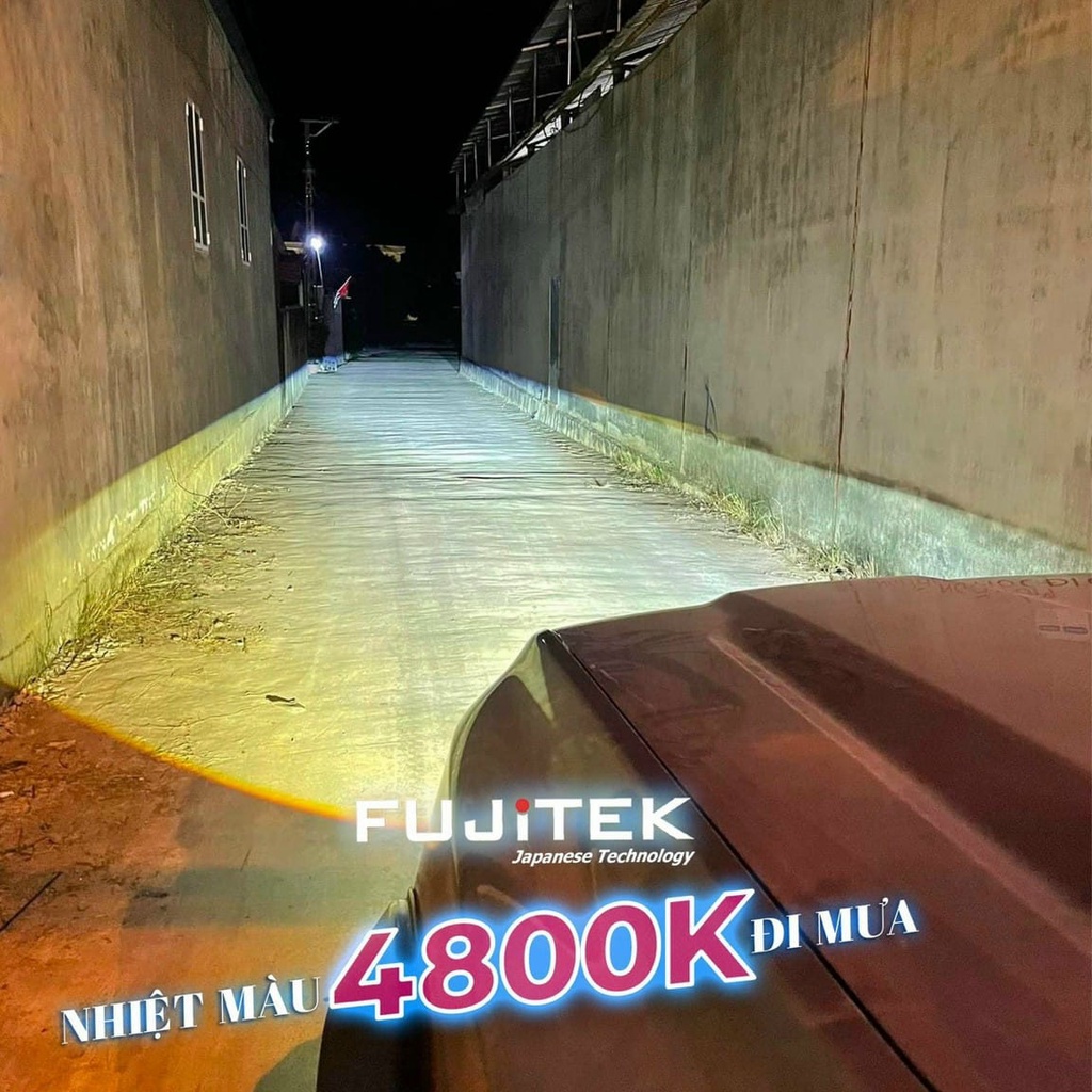 Bi gầm Led 2inch Fujitek G2S Plus, 3 chế độ màu, lúp xanh- hàng chính hãng