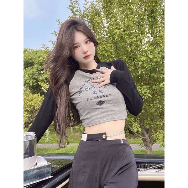 Áo Thun Tay Dài Phối Màu YOLO 23 Năng Động Cá Tính