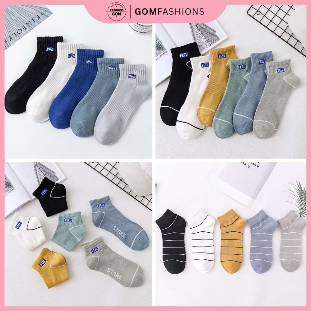 tất nam cổ ngắn cao cấp chất liệu cotton, vớ nam cổ thấp dày dặn thoáng mát chống mùi hôi cực tốt