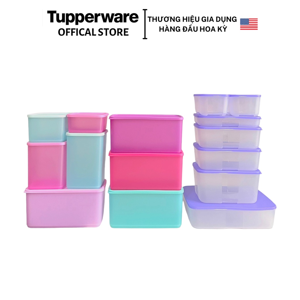 Bộ hộp trữ đông và trữ mát Tupperware Freezermate Essential, Funtastic Four and Pop Fiesta Set 15 - Bảo hành trọn đời