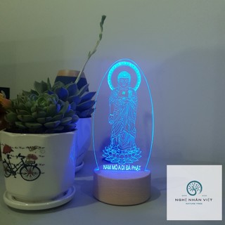 [Ảnh Thật]Đèn Phật A Di Đà Đứng