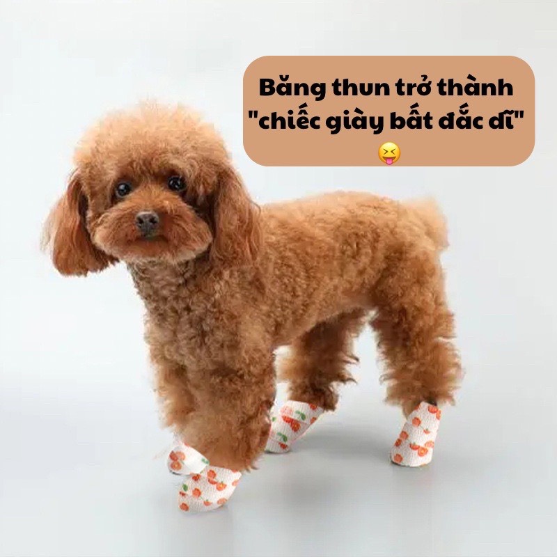 BĂNG CUỐN CO GIÃN TỰ DÍNH DÀI 4.5M, BĂNG CUỐN THỂ THAO HỌA TIẾT DỄ THƯƠNG CHO NGƯỜI VÀ THÚ CƯNG