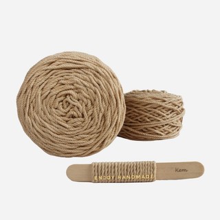 Dây thừng macrame cotton màu kem 3 xoắn, 3mm / 5mm