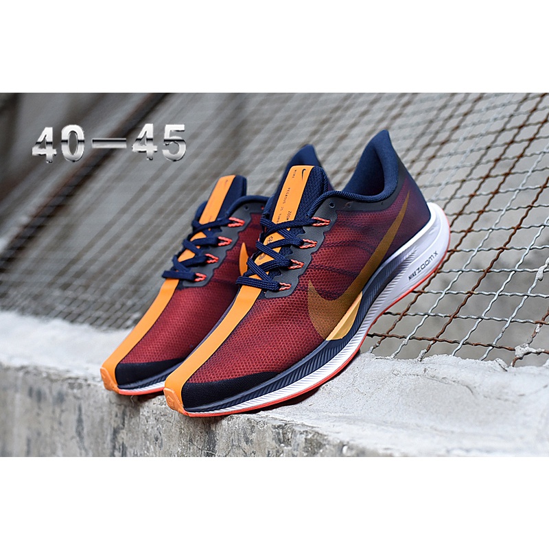 Giày Sneaker Zoomx Pegasus 35 Turbo Blackened Blue/Orange Peel